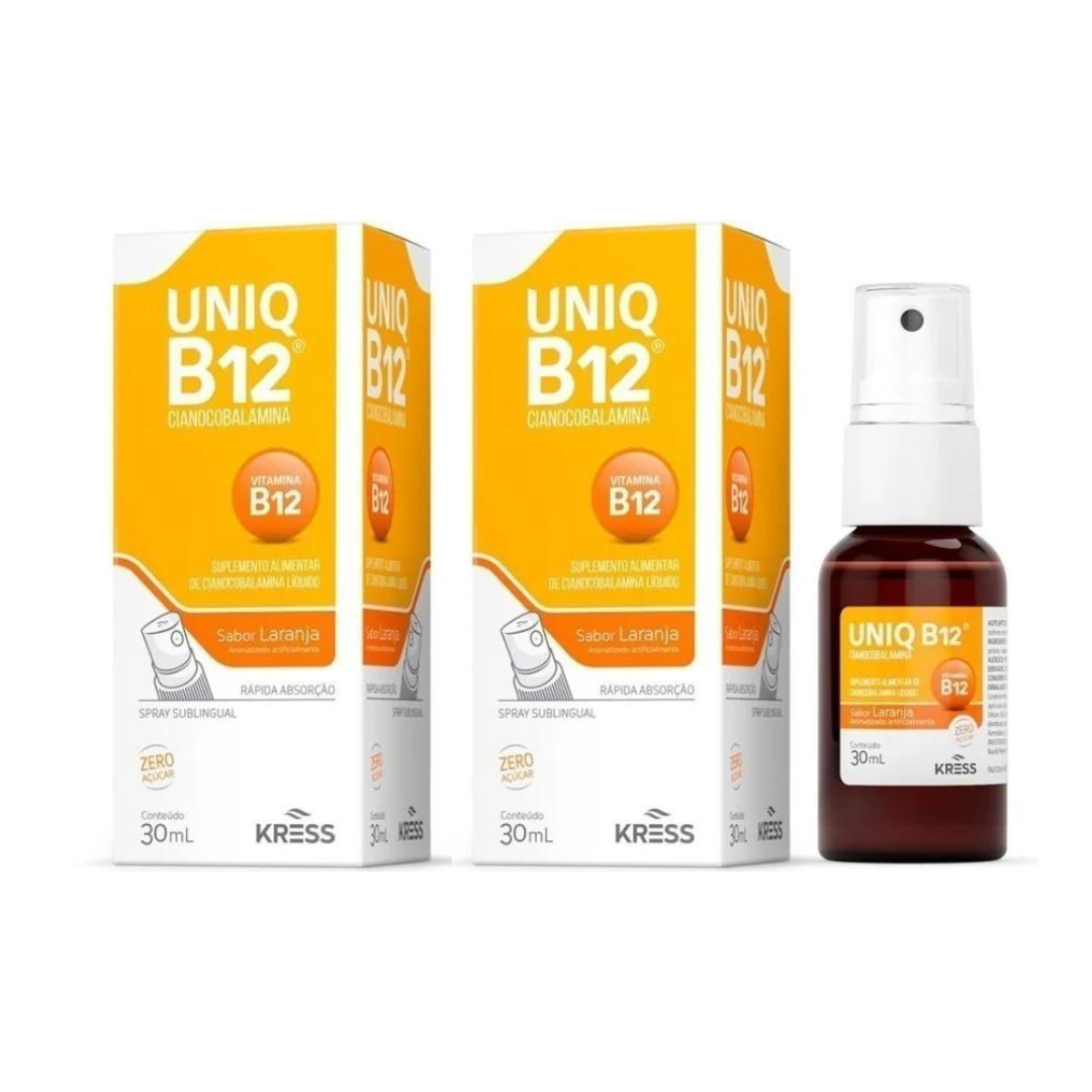 Uniq B12 Cianocabolamina Spray Sublingual 30ml Laranja - Imagem 2