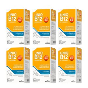 Kit 6 Uniq B12 Metilcobalamina 60 Comprimidos Sublingual